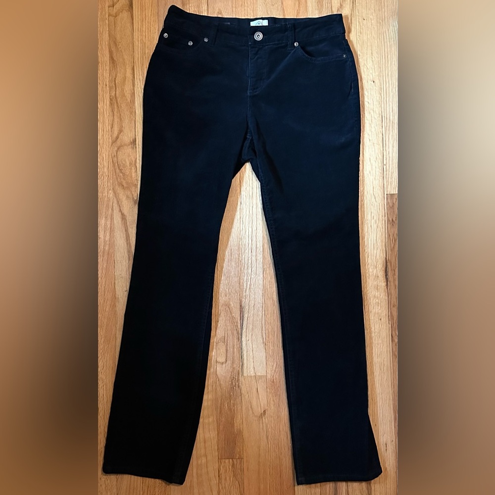 St. John’s Bay Black Straight-Leg Corduroy Pants
